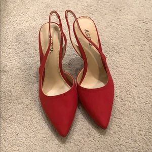 JUST FAB: Red Slingbacks